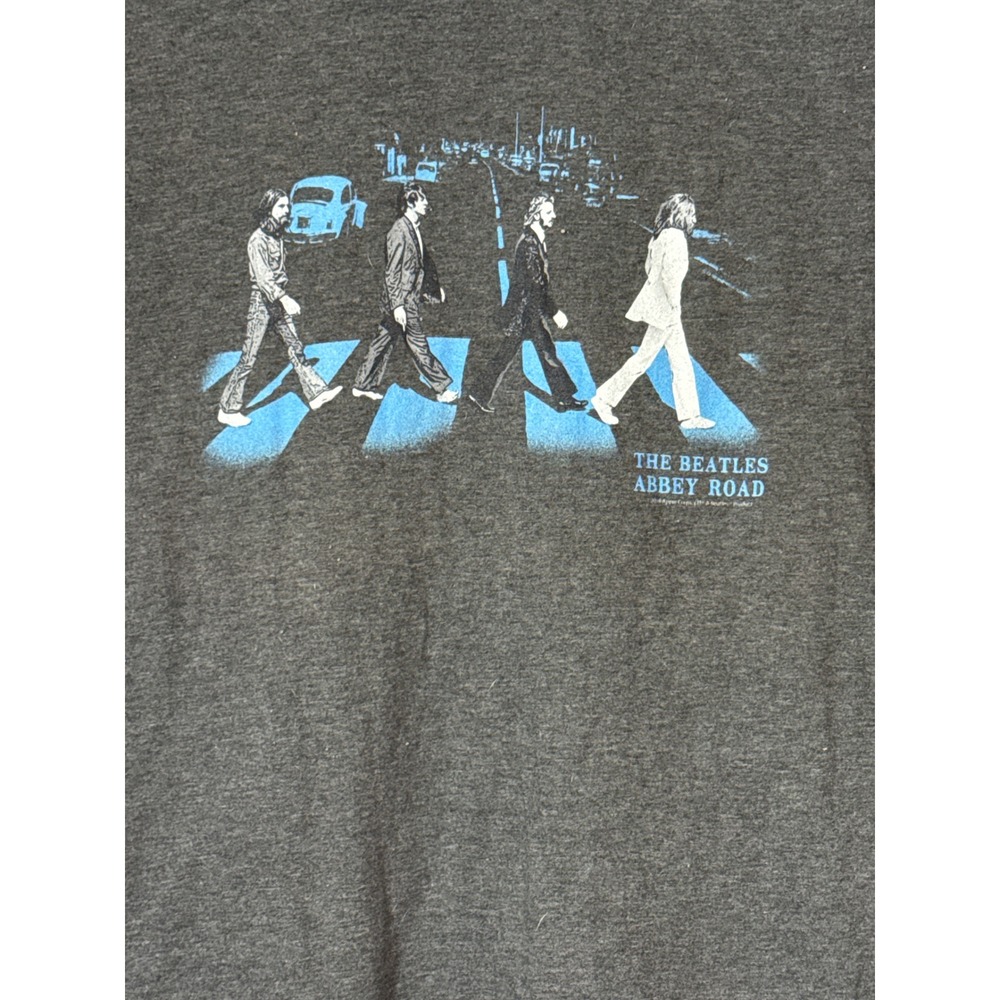 The Beatles Abbey Road Graphic T-Shirt Charcoal Grey Heather Mens Large L